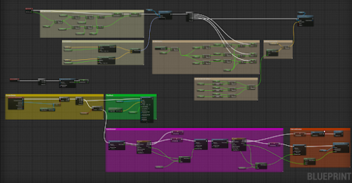 Screenshot with caption: ""collectible" object Blueprint interaction behavior (music and material properties) - Unreal Engine"