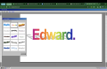 Screenshot of making word art that says "Edward"
